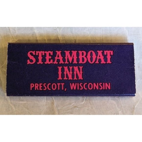 Steamboat Inn Matchbox Prescott Wisconsin Vtg Restaurant Book White Tip Matches - Picture 4 of 16
